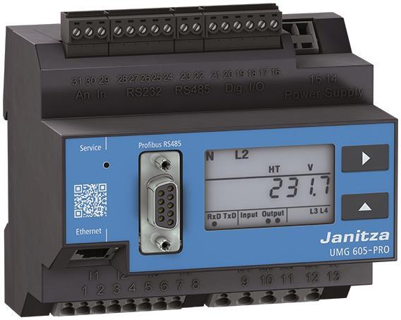 Janitza Spannungs- UMG 605-PRO 230V (UL) qualitätsanalysator Hutschiene 5216227