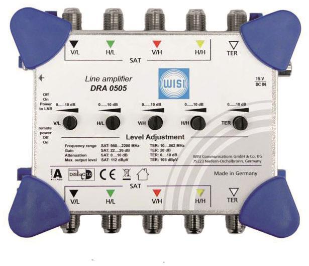 WISI FLEXSWITCH Linienverstärker DRA0505      für Multischalterkaskaden 4xSAT