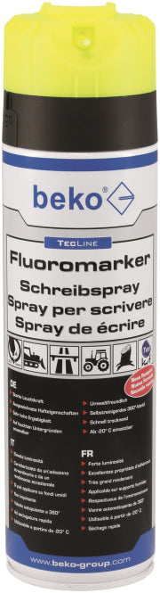 Beko TecLine Fluoromarker       29429500 Schreibspray 500 ml leuchtgelb