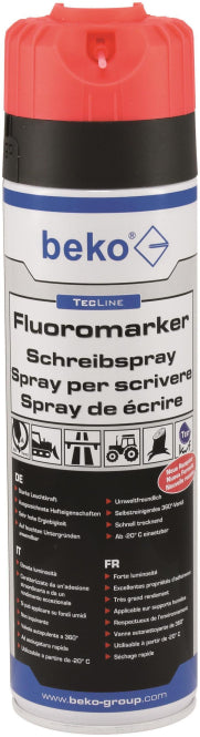 Beko TecLine Fluoromarker       29459500 Schreibspray 500 ml leuchtrot