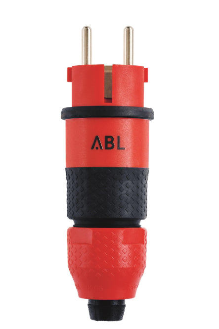 ABL Professional Stecker rot   100000069 mit schwarz gummierter Grifffläche