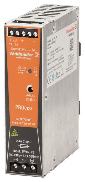 Weidmüller PRO ECO 72W 24V 3A Strom- versorgung 24V 1469470000