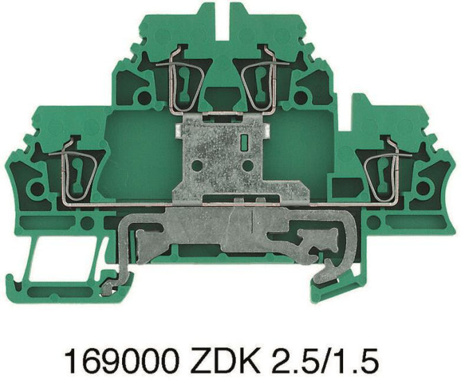 Weidmüller ZDK 2.5PE Schutzleiter- Reihenklemme Zugfederan. 1690000000