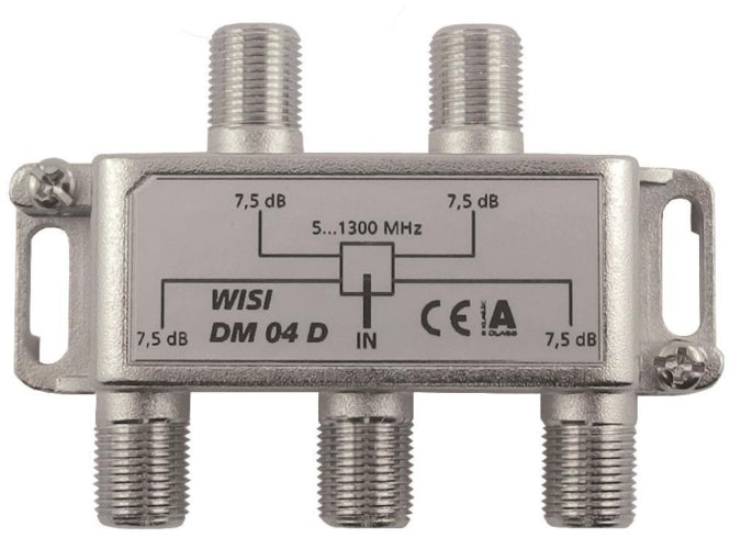 WISI Verteiler 4-fach              DM04D      5-1300MHz 7,5dB Klasse A (+10dB)