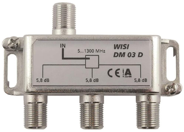 WISI Verteiler 3-fach              DM03D      5-1300MHz 5,8dB Klasse A (+10dB)