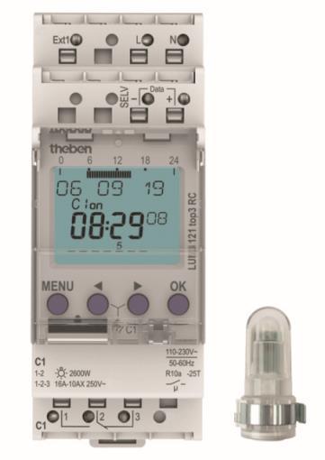 THEB Dämmerungsschalter  LUNA121top3RCAL 1-99000lx 24H/7T 1K Aufbau-Lichtsensor