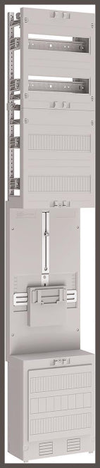 ABN Zählerplatz 3Pkt 1R 1V       ZV19010 4-reihig o.V./B.m.SAS 5p.BxH:250x1350mm