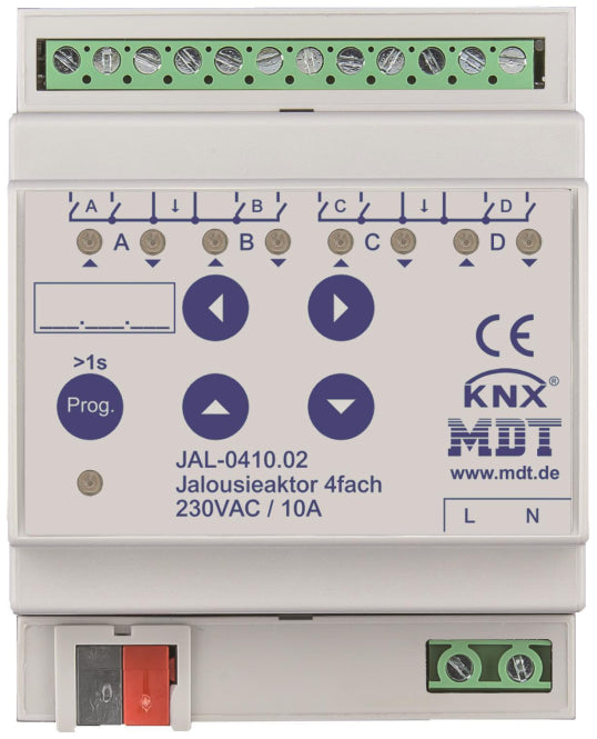 MDT JAL-0410.02 Jalousieaktor 4fach 4TE REG 10A 230VAC