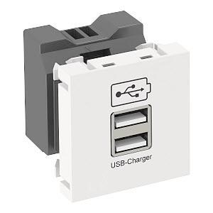 OBO MTG-2UC2.1 RW1 USB Ladegerät m.2.1 A Ladestrom 45x45mm PC rws 6105300