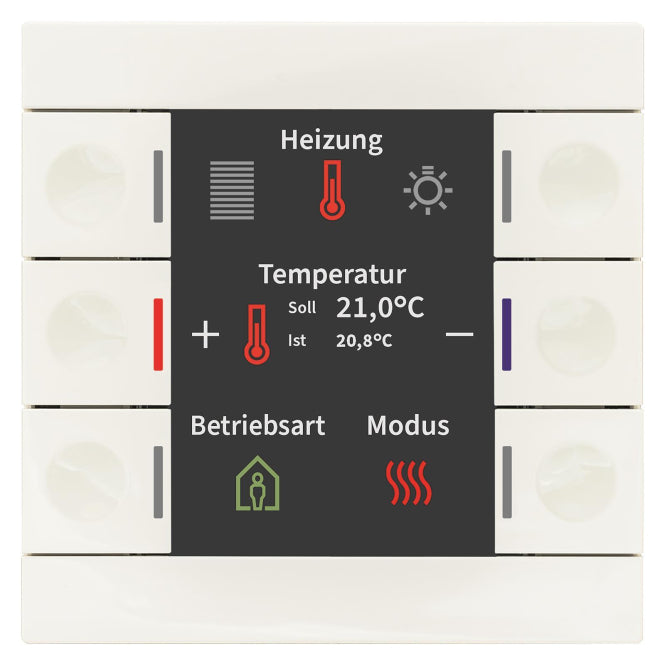 MDT BE-TAS86T.02 Taster Smart 86 m.Farbdisplay+Temperatursensor Reinweiß