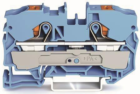 WAGO 2210-1204 2-Leiter-Durchgangsklemme ,mit Drücker,10mm²,blau