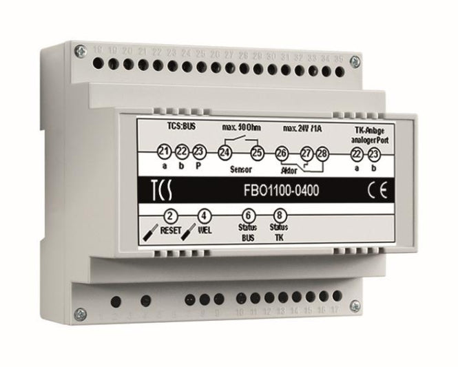 TCS Interface TKI bis zu    FBO1110-0400 64Rufziele 16st Rufnummer Hutschiene 6TE