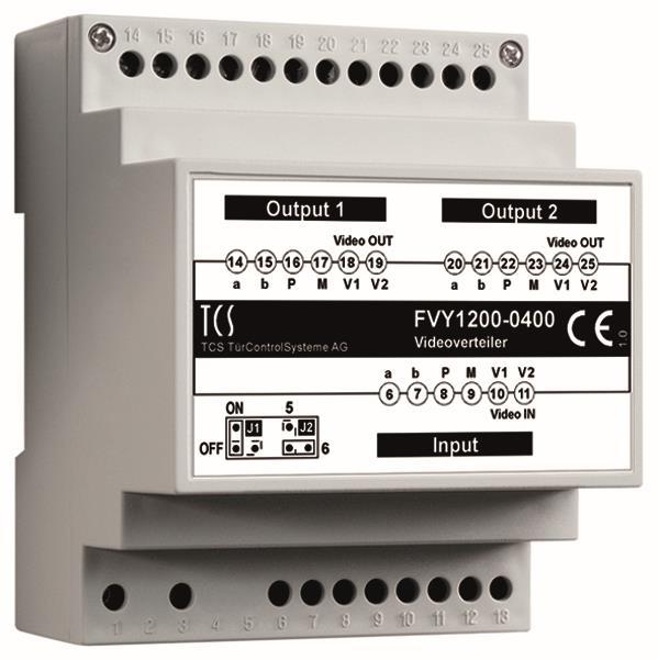 TCS Videosignalverteiler    FVY1200-0400 2fach VT02-SG