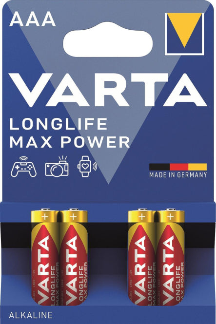 VARTA Longlife Max Power   04703101404 Micro AAA LR03 Blister=4