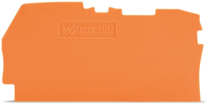 WAGO 2102-1292 Abschluss-und Zwischenplatte,0,8 mm dick,orange