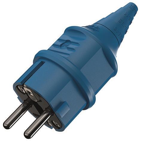 Mennekes 16A2P+E 230V              10838 SCHUKO-STECKER BLAU