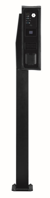 ABL Stele POLE Slim für eine   100000191 Wallbox eM4 Twin ,RAL 9011,1469 x 395 x