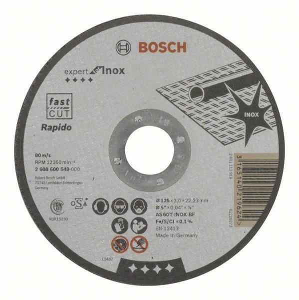 Bosch Trennscheibe EXPERT for Inox 125mm Rapido                        2608600549