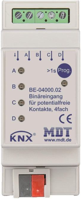 MDT Binäreingang 4-fach 2TE REG Ausführung potentialfrei BE-04000.02