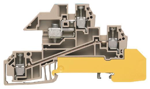 Weidmüller WDL 2.5/S/NT/L/PE Verteiler- Reihenkl. f.N-Schiene 2,5qmm 1030600000