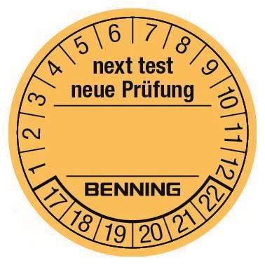 BENNI Prüfplaketten "Neue Prüfung" 1VE = 300Stk.                     756212