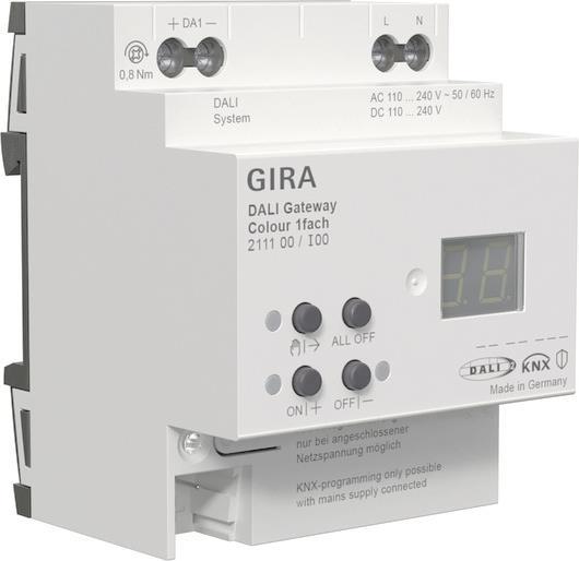 GIRA DALI Gateway Colour 1f REG   211100 KNX Secure