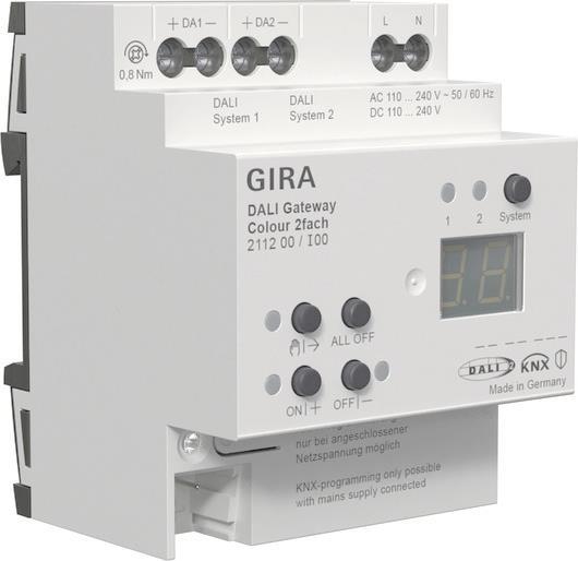 GIRA DALI Gateway Colour 2f REG   211200 KNX Secure