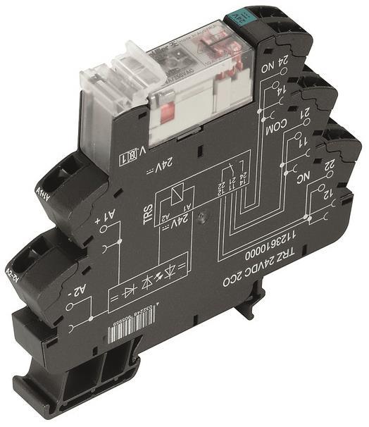 Weidmüller TRZ 24VDC 2CO Relaiskoppler 2We 24VDC 8A Zugfederan. 1123610000