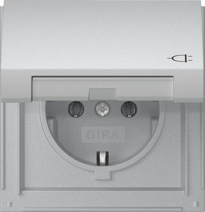 GIRA SCHUKO KD Gira TX_44 F Alu   445465