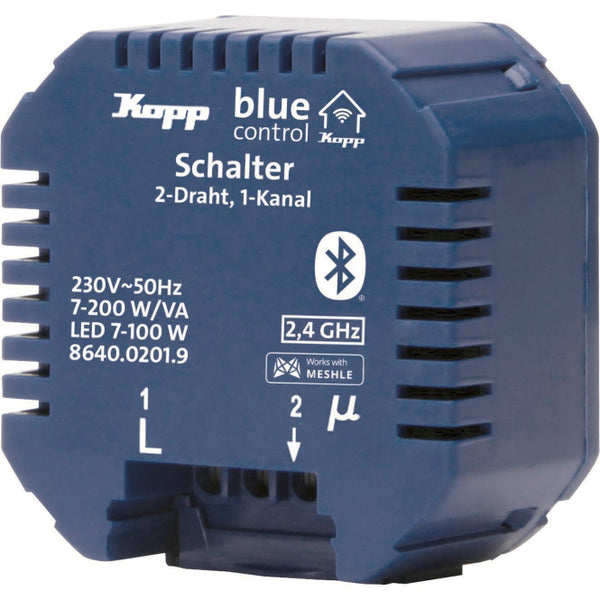 Kopp Blue-control Schaltaktor  864002019 Schalter 1-Kanal 2-Draht m.Bluetooth