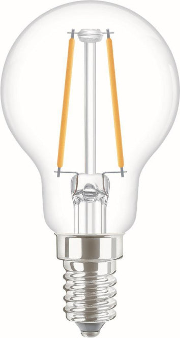 PHIL CorePro LEDluster 2-25W/827 Tropfen E14 250lm Glas klar  EEK E